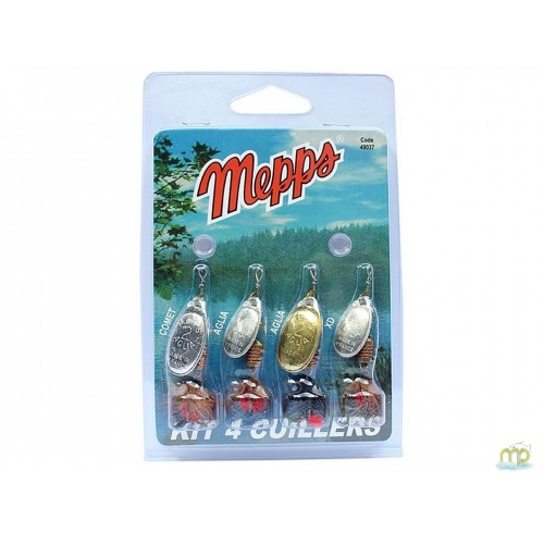 KIT TRUITE 4 CUILLERS MEPPS 3 ARGENT 1 OR N°1