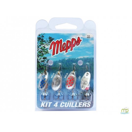 KIT TRUITE 4 CUILLERS MEPPS ARGENT A POINTS